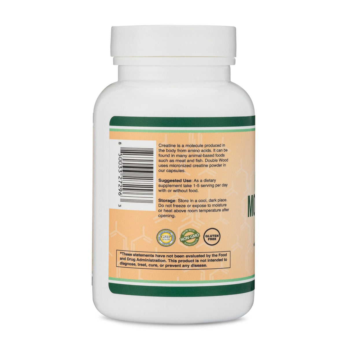 Creatine Monohydrate Capsules 1,000mg Vegan 120 Capsules P251323