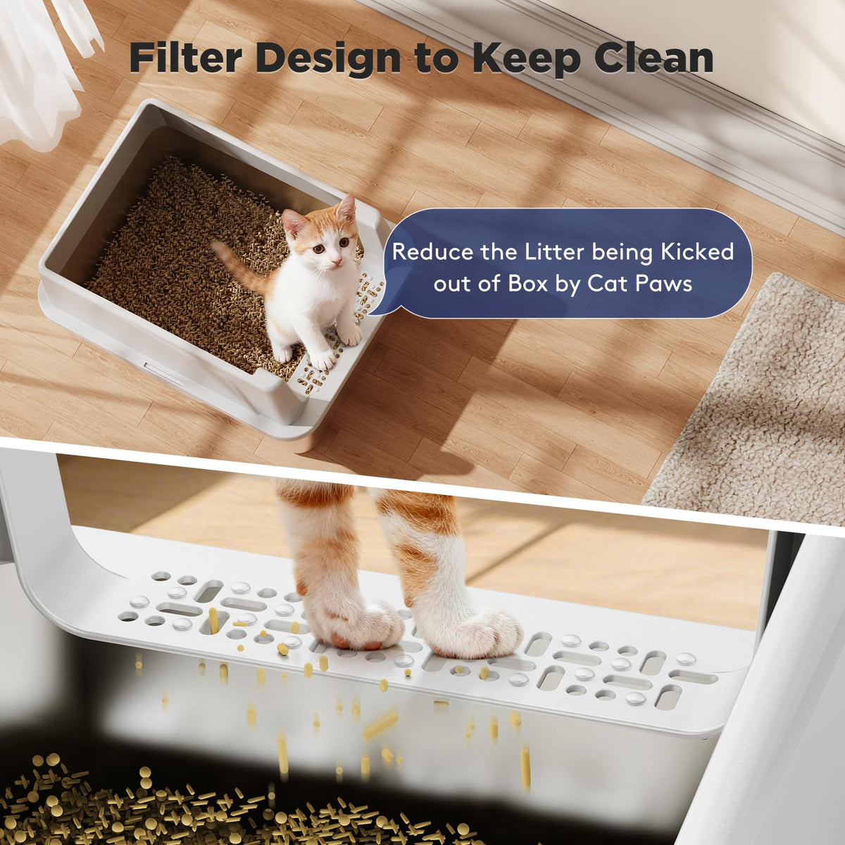 2 Pack Stainless Steel Cat Litter Box with Lid H91339