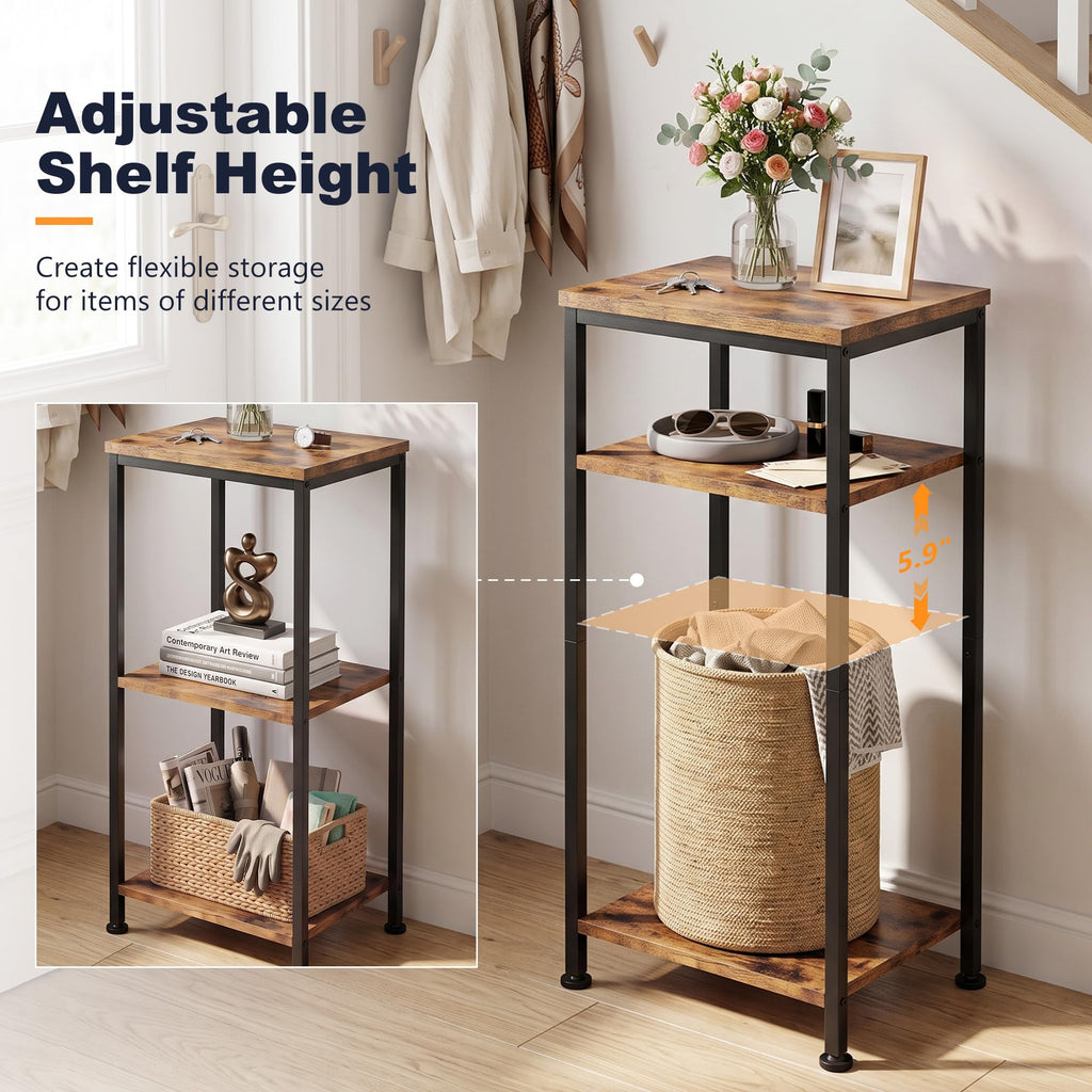3-Tier Side Table with Adjustable Shelf A135441
