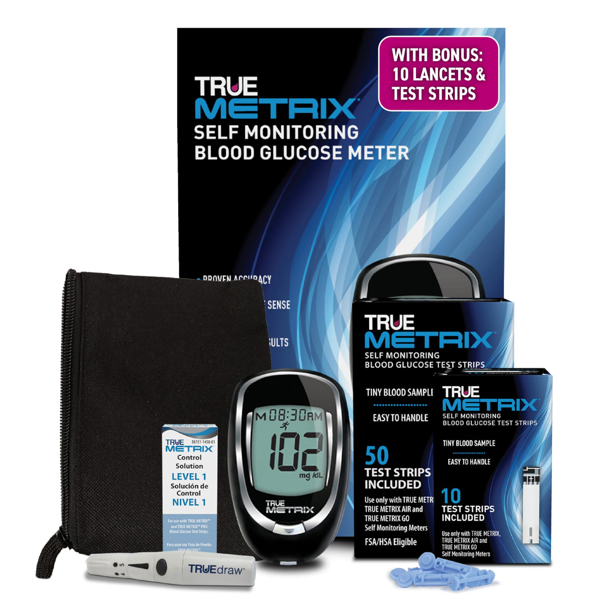 Blood Glucose Monitor Testing Supplies F49996