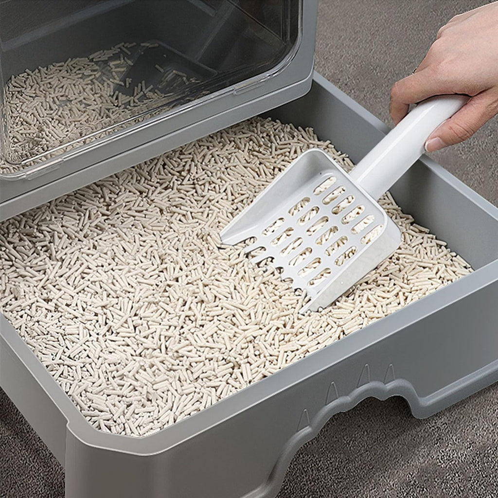 Foldable Enclosed Cat Litter Box with Lid M48603