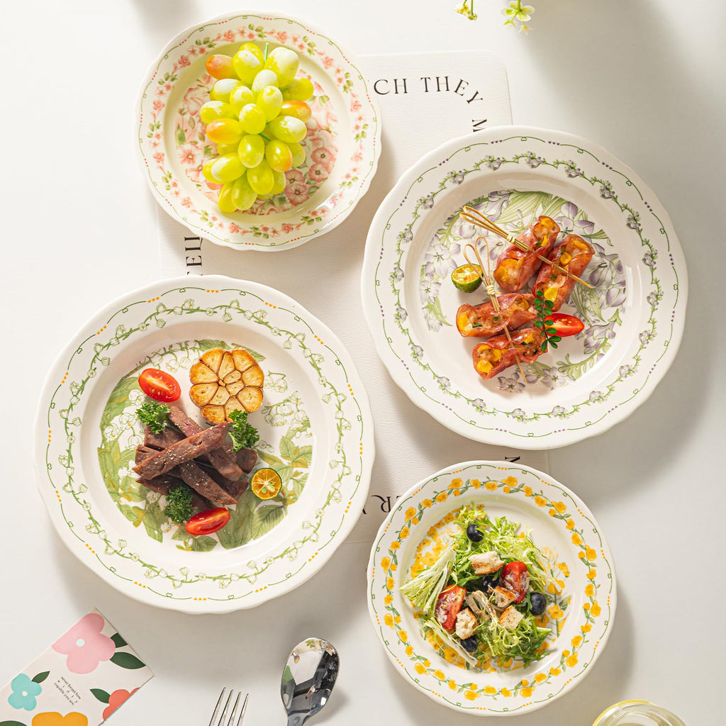 12-Piece Ceramic Dinnerware Set, Service for 4, Cream White S22380