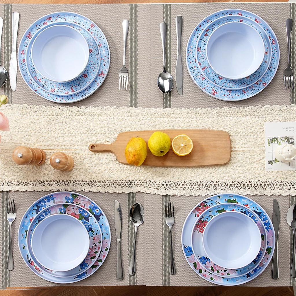 12 Pcs Melamine Dinnerware Set for 4 X985