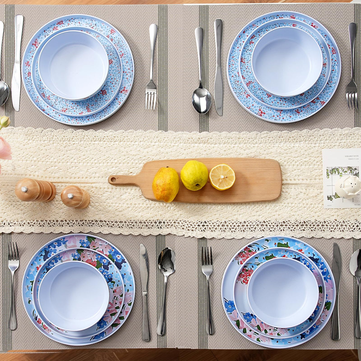 12 Pcs Melamine Dinnerware Set for 4 X985