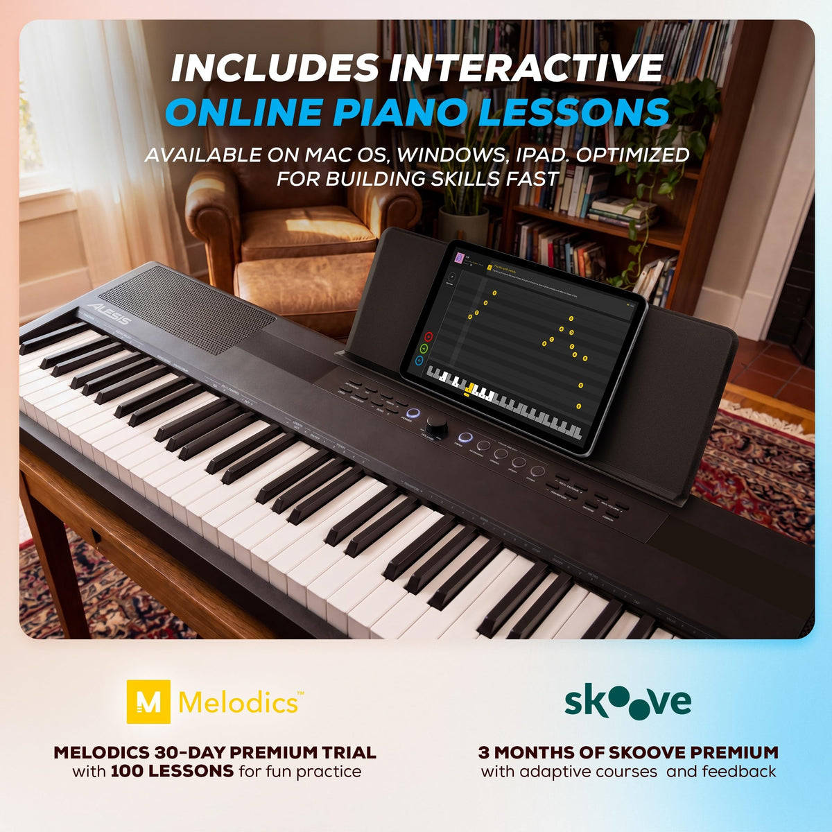 88-Key Weighted Digital Piano with Hammer Action Y96277
