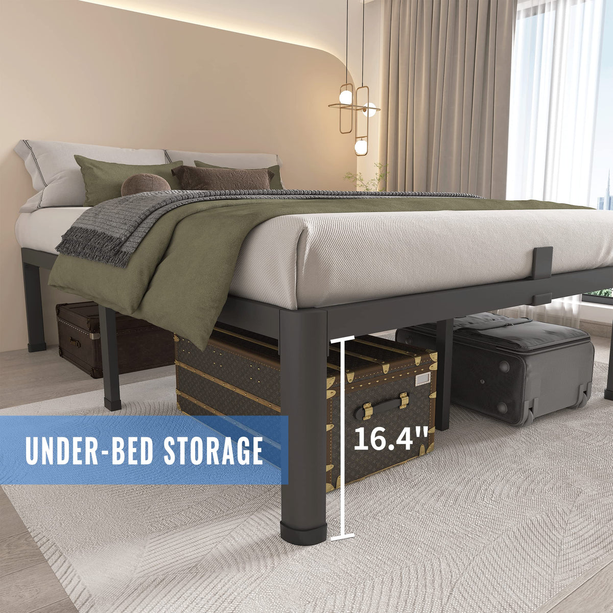 18 Inch Twin XL Bed Frames with Round Corner Leg X296