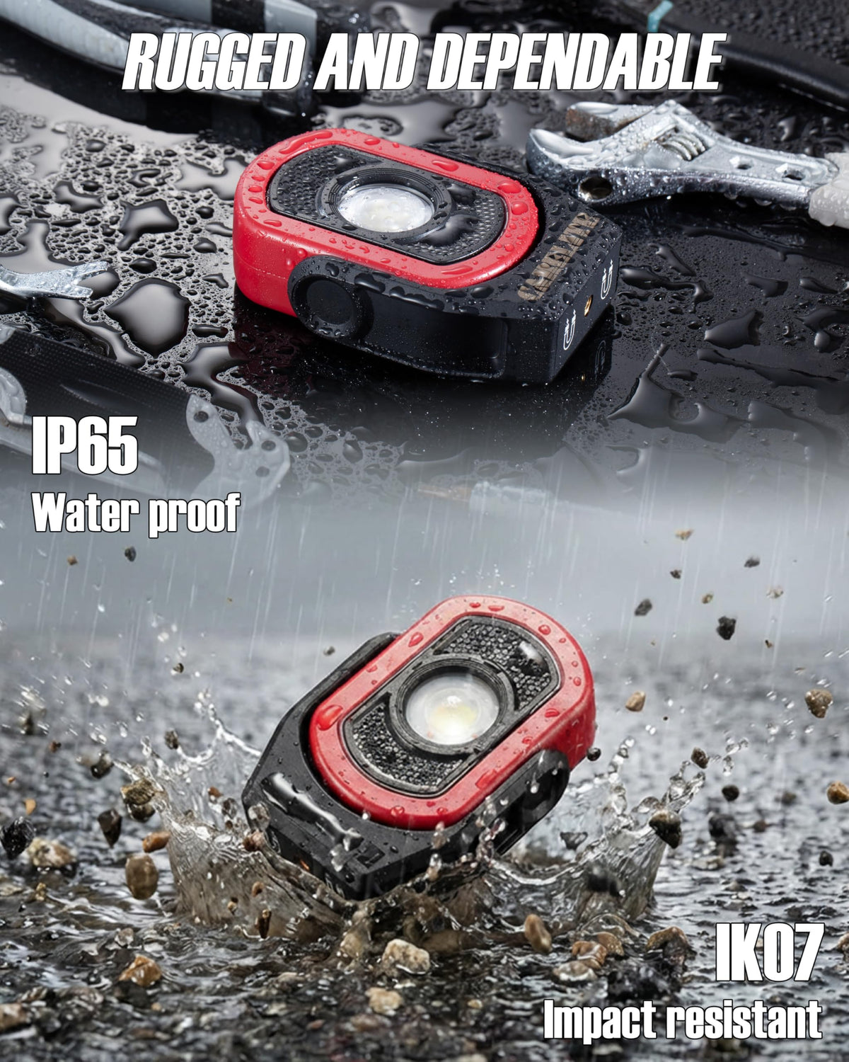 Magnetic Work Light 780 Lumen Rechargeable 3000mAh Red W935825